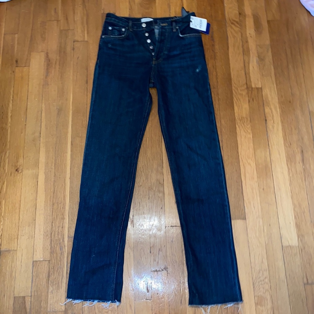 BNWT ZARA FULL LENGTH WIDE LEG JEANS